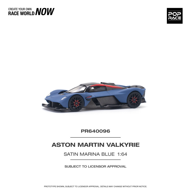 ASTON MARTIN VALKYRIE – SATIN MARINA BLUE (POP RACE, PR640096) 1