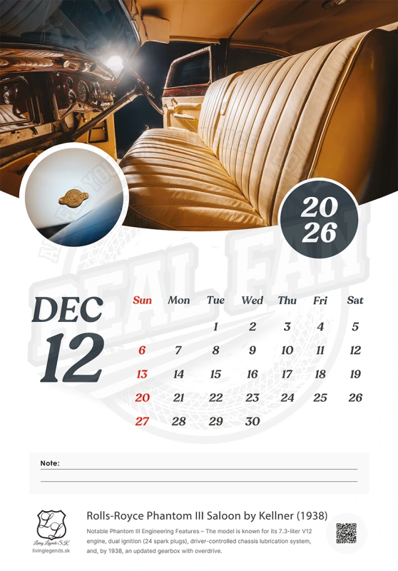 Kalendár 2025 - Living Legends SK 3