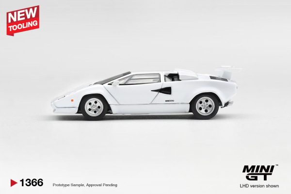 LAMBORGHINI COUNTACH LP500S WHITE (MINI GT, MGT01366) 2