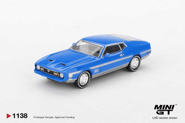 FORD MUSTANG MACH 1 GRABBER BLUE (MINI GT, MGT01138)