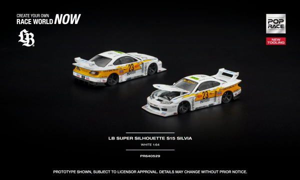 LB SUPER SILHOUETTE S15 SILVIA - WHITE (POP RACE, PR640529)