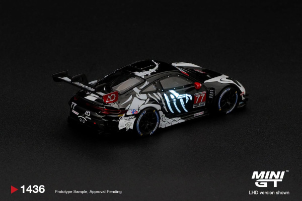 PORSCHE 911 GT3 R (992) #77 AO RACING "SKELETON REXY" 2026 IMSA (MINI GT, MGT01436) 1
