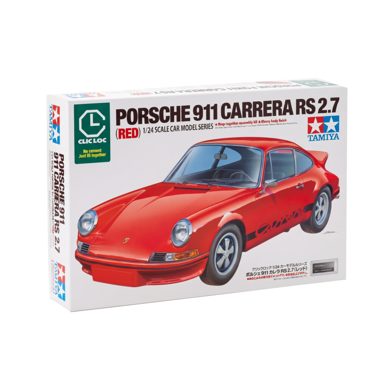 PORSCHE 911 CARRERA RS 2.7 RED "CLIC LOC" (TAMIYA, TAM28104)
