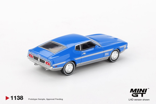 FORD MUSTANG MACH 1 GRABBER BLUE (MINI GT, MGT01138) 1