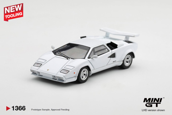 LAMBORGHINI COUNTACH LP500S WHITE (MINI GT, MGT01366)