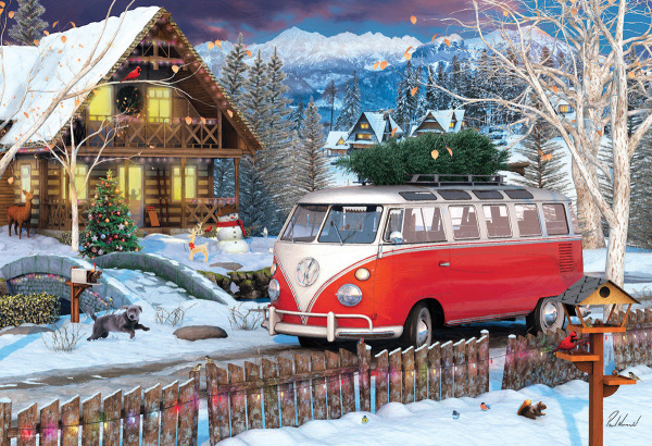 VW Christmas Bus - 550 dielikov v plechovej nádobe 1