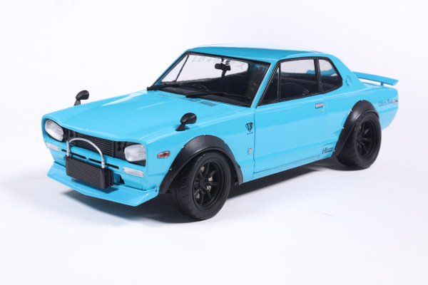 NISSAN SKYLINE 2000 GT-R (KPGC10) HAKOSUKA LIBERTY WALK – BLUE – 1970 (SOLIDO, S1813005)