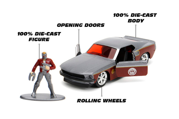 1969 Ford Mustang with Star Lord figure *Marvel Guardians of the Galaxy* 2