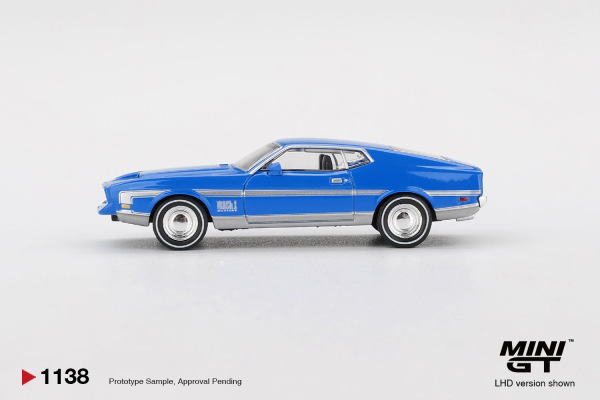 FORD MUSTANG MACH 1 GRABBER BLUE (MINI GT, MGT01138) 2