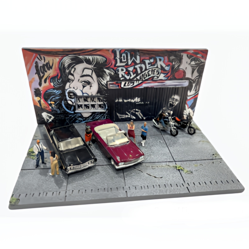 STREET ART DIORAMA – LA LOWRIDER (AMERICAN DIORAMA, AD-2423MJ)