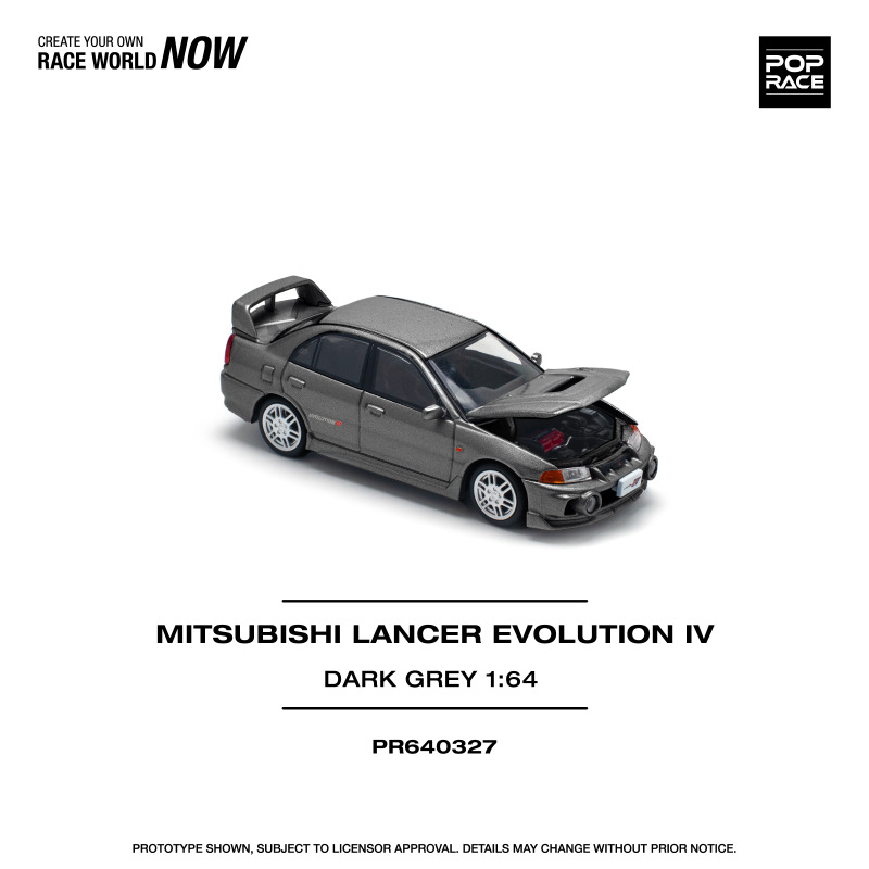 MITSUBISHI LANCER EVOLUTION IV – DARK GREY (POP RACE, PR640327)