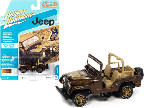 Jeep CJ-5 Mocha - limitovaná edícia 7418ks celosvetovo (Johnny Lightning, JLSP150A)