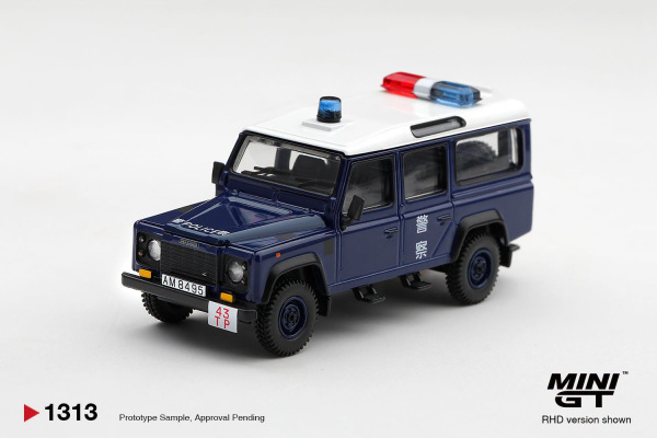 LAND ROVER DEFENDER 110 ROYAL HK POLICE TAI PO DISTRICT HK EXCLUSIVE (MINI GT, MGT01313-BL