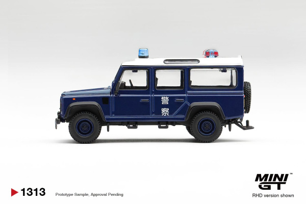 LAND ROVER DEFENDER 110 ROYAL HK POLICE TAI PO DISTRICT HK EXCLUSIVE (MINI GT, MGT01313-BL 2
