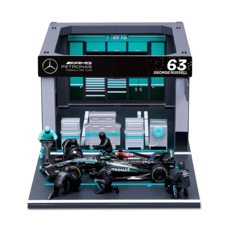 PIT STOP SET Mercedes-AMG W15 No.63 George Russell 2024 (Burago, 38452R) 5